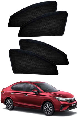 Microline Side Window Sun Shade For Honda City(Black)