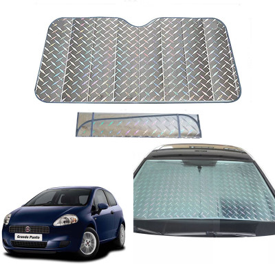 AUTO PEARL Dashboard, Windshield Sun Shade For Fiat Grand Punto(Grey)