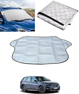 RKPSP Windshield Sun Shade For BMW Universal For Car(Silver)