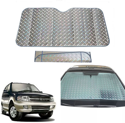 AUTO PEARL Dashboard, Windshield Sun Shade For Tata Safari Dicor(Grey)