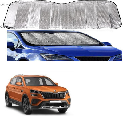 ROSHNEER ENTERPRISES Windshield Sun Shade For Skoda Kusaq(Silver)