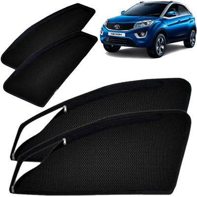 RAKRISH COLLECTION Rear Window, Side Window Sun Shade For Tata Nexon(Black)