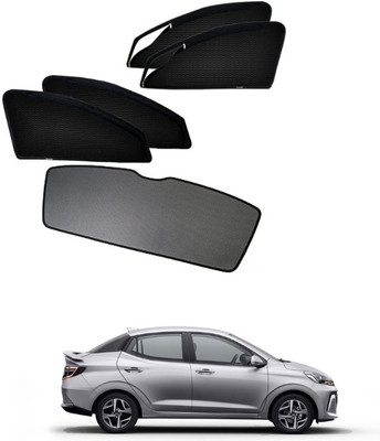 RAKRISH Rear Window, Side Window Sun Shade For Hyundai Aura(Black)
