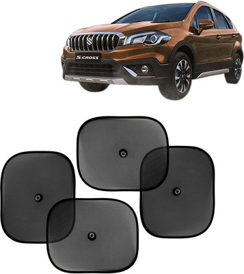 Kingsway Side Window, Rear Window, Windshield Sun Shade For Maruti Suzuki S-Cross(Black)