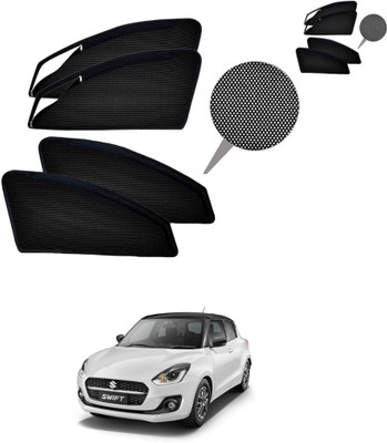 RAKRISH Rear Window, Side Window Sun Shade For Maruti Suzuki New Swift(Black)