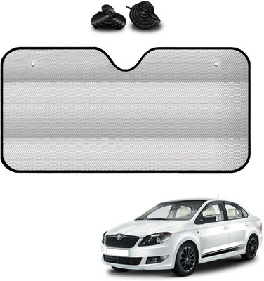 COSMOGEAR Windshield, Dashboard, Rear Window Sun Shade For Skoda Rapid(Silver)