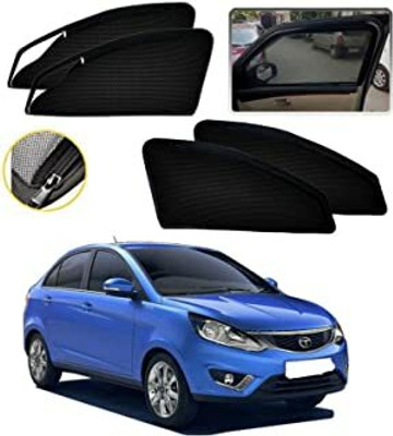 HARKRISH Rear Window, Side Window Sun Shade For Tata Zest(Black)