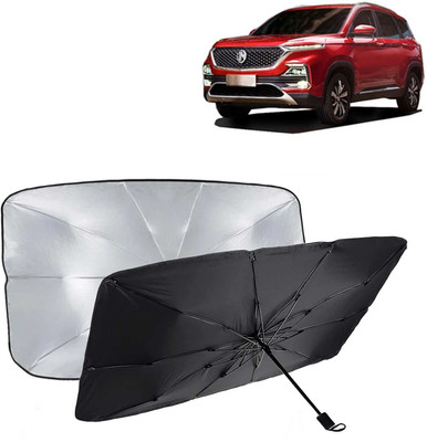 Kingsway Dashboard, Windshield Sun Shade For MG Hector(Black, Silver)