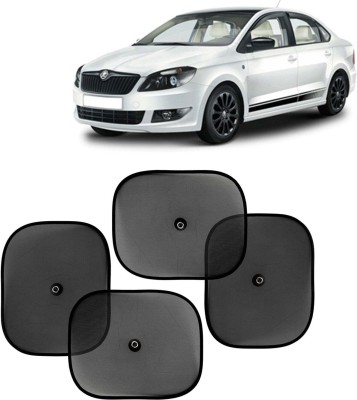 Kingsway Side Window, Rear Window, Windshield Sun Shade For Skoda Rapid(Black)