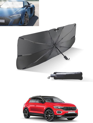 MATIES Windshield Sun Shade For Volkswagen Universal For Car(Black, Silver)