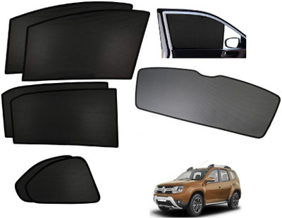 AuTO ADDiCT Side Window, Rear Window Sun Shade For Renault Duster(Black)
