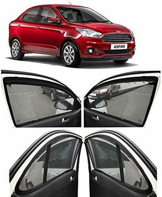 RAKRISH Rear Window, Side Window Sun Shade For Ford Figo(Black)