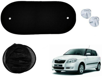 Automotive Prist Rear Window Sun Shade For Skoda Fabia(Black)