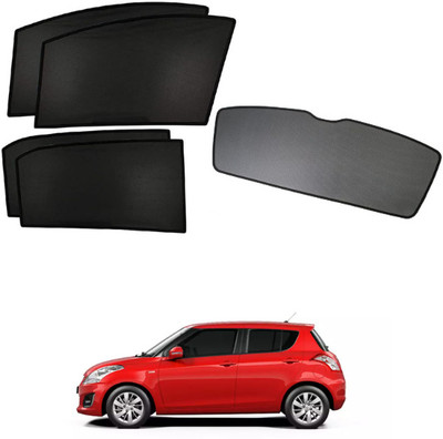 RAKRISH Rear Window, Side Window Sun Shade For Maruti Suzuki New Swift(Black)