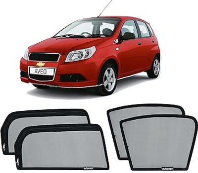 AUTOFIXER Side Window, Rear Window Sun Shade For Chevrolet Aveo(Black)