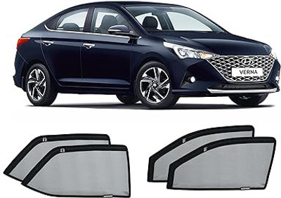 AUTOFIXER Side Window Sun Shade For Hyundai Verna(Black)