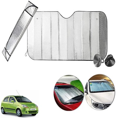 AUTO PEARL Dashboard, Windshield Sun Shade For Chevrolet Spark(Silver)