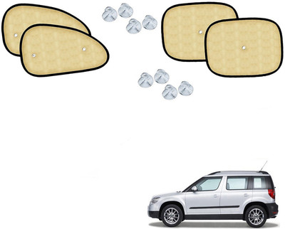 Automotive Prist Side Window Sun Shade For Skoda Yeti(Beige)