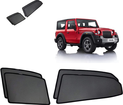 RAKRISH Rear Window, Side Window Sun Shade For Mahindra Thar(Black)