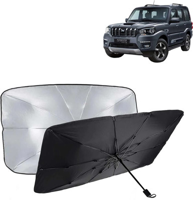 Kingsway Dashboard, Windshield Sun Shade For Mahindra Scorpio Classic(Black, Silver)