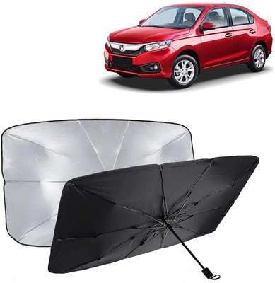 Kingsway Dashboard, Windshield Sun Shade For Honda Amaze(Black, Silver)