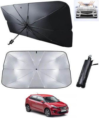 RKPSP Windshield Sun Shade For Toyota Glanza(Silver, Black)