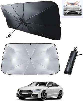 RKPSP Windshield Sun Shade For Audi S5(Silver, Black)
