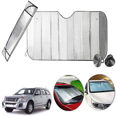 AUTO PEARL Dashboard, Windshield Sun Shade For Isuzu MU-7(Silver)