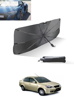 MATIES Windshield Sun Shade For Ford Universal For Car(Black, Silver)