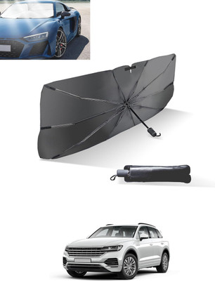 MATIES Windshield Sun Shade For Volkswagen Touareg(Black, Silver)