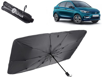 Selifaur Dashboard, Rear Window, Sun Roof, Windshield Sun Shade For Tata Tiago EV(Black)