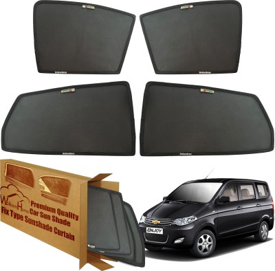 WolkomHome Side Window Sun Shade For Chevrolet Enjoy(Black)