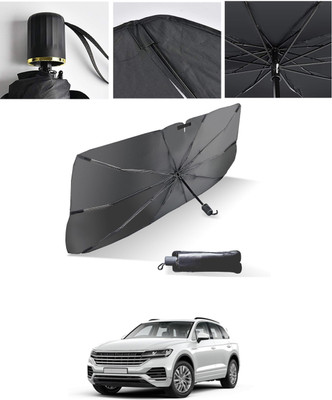 AYW Windshield Sun Shade For Volkswagen Touareg(Black, Silver)