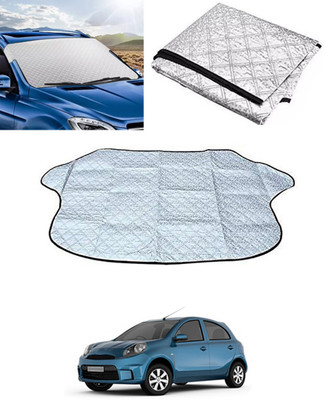 RKPSP Windshield Sun Shade For Nissan Micra Active(Silver)
