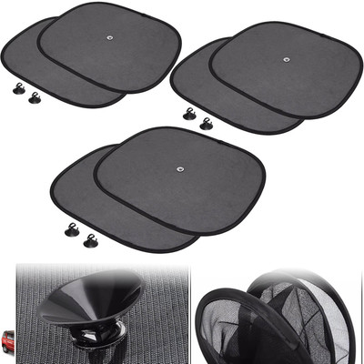 Pious Side Window Sun Shade For Mahindra Universal For Car(Black)