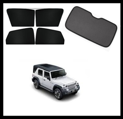 RAKRISH Rear Window, Side Window Sun Shade For Mahindra Thar(Black)