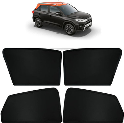 RAKRISH Rear Window, Side Window Sun Shade For Maruti Suzuki Vitara Brezza(Black)