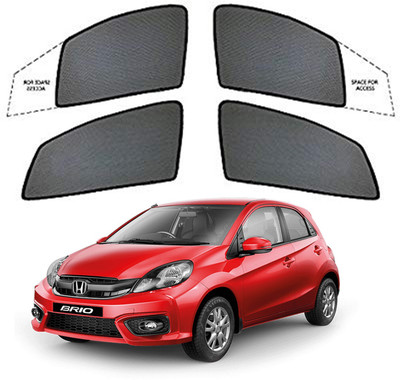 Magnetic Rear Window Sun Shade For Honda Brio(Black)