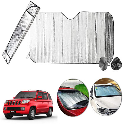 AUTO PEARL Dashboard, Windshield Sun Shade For Mahindra TUV-300(Silver)