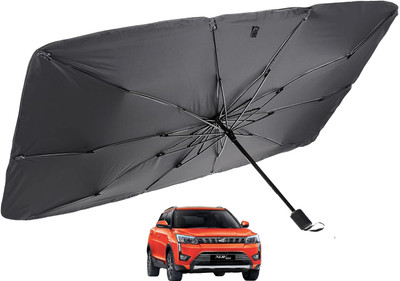 MOCKHE Windshield Sun Shade For Mahindra XUV 300(Silver)