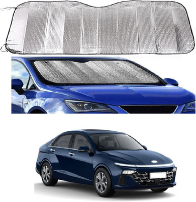 ROSHNEER ENTERPRISES Windshield Sun Shade For Hyundai Verna(Silver)