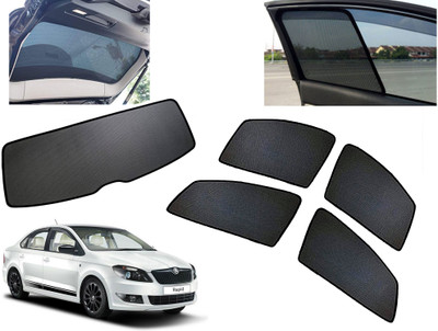 AUTO PEARL Side Window, Rear Window Sun Shade For Skoda Rapid(Black)