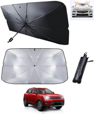 MATIES Windshield Sun Shade For Mahindra XUV 300(Silver, Black)