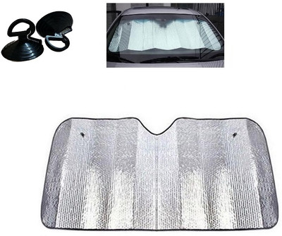 SPREADX Windshield Sun Shade For Hyundai i10 Active(Silver)