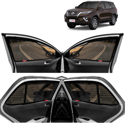 Kingsway Side Window, Rear Window Sun Shade For Toyota Fortuner(Black)