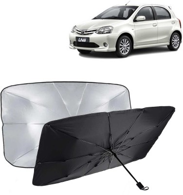 Kingsway Dashboard, Windshield Sun Shade For Toyota Etios Liva(Black, Silver)