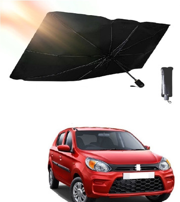 ROSHNEER ENTERPRISES Windshield Sun Shade For Maruti Suzuki Alto 800(Black, Silver)