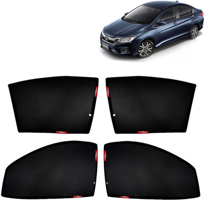 Kingsway Side Window, Rear Window Sun Shade For Honda City(Black)