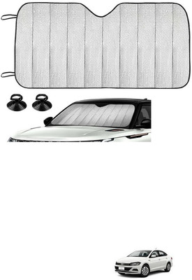 GONAMA Windshield Sun Shade For Volkswagen Universal For Car(Silver)