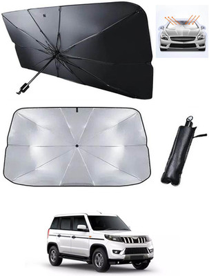 MATIES Windshield Sun Shade For Mahindra Bolero Neo(Black, Silver)